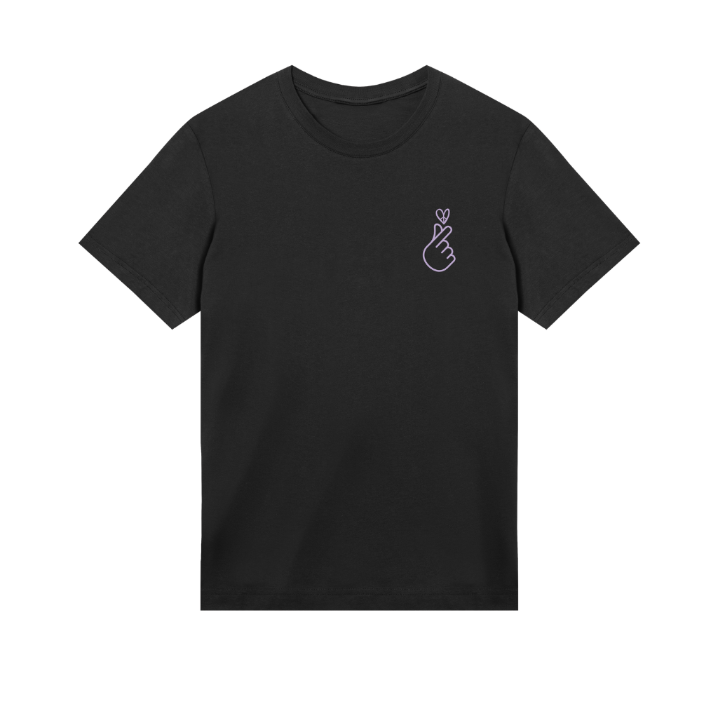 Women's organic shirt Finger Heart Peace print