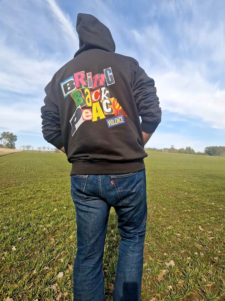 Boxy Hoodie (M) - Bring Back Peace