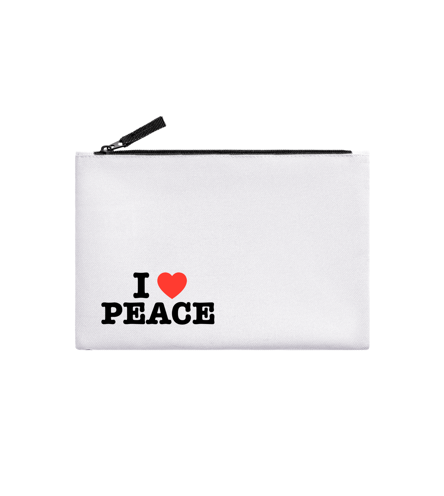 I heart peace white Grab Pouch