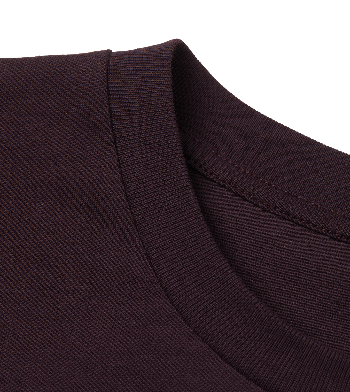 Close-up of a brown garment with a collar on a white background