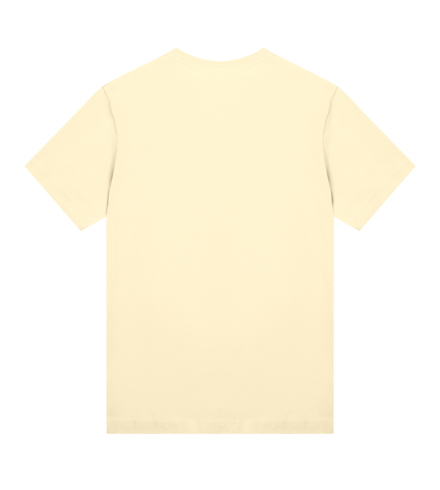 soft yellow t-shirt on a white background