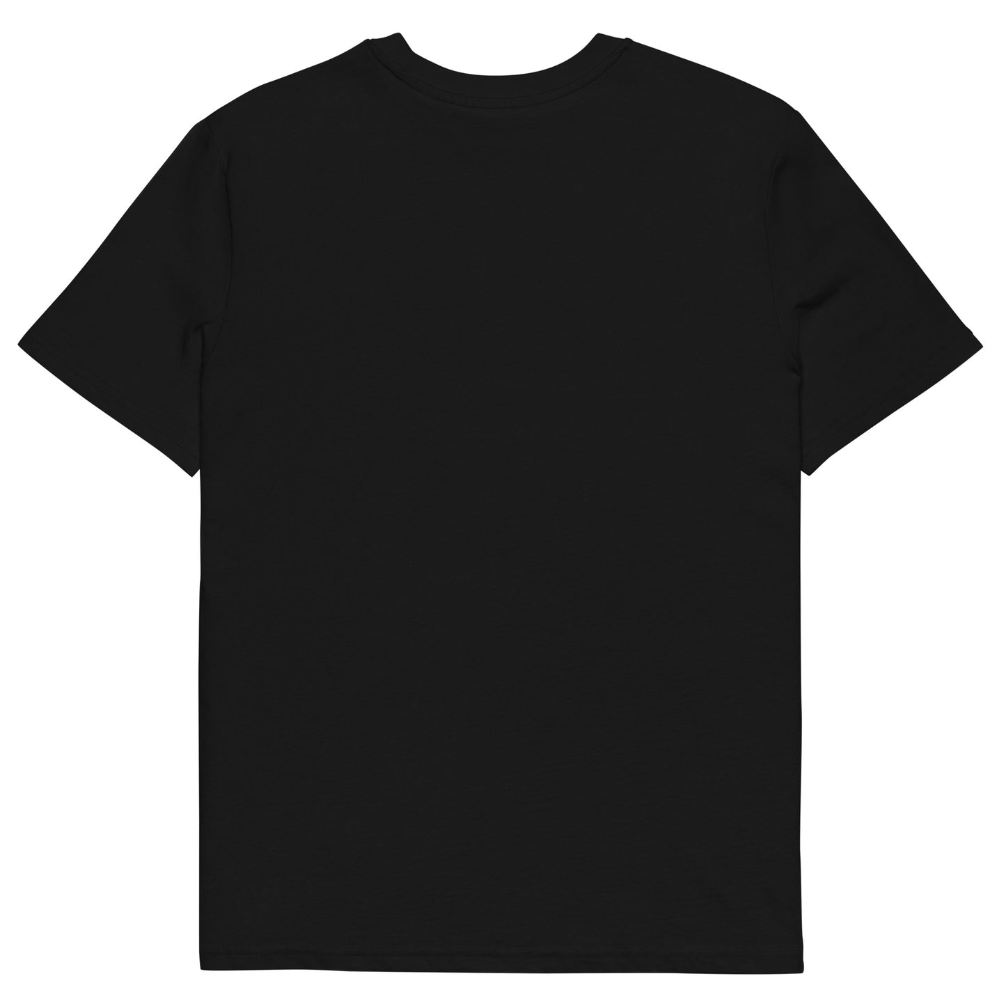 Plain black t-shirt on a white background