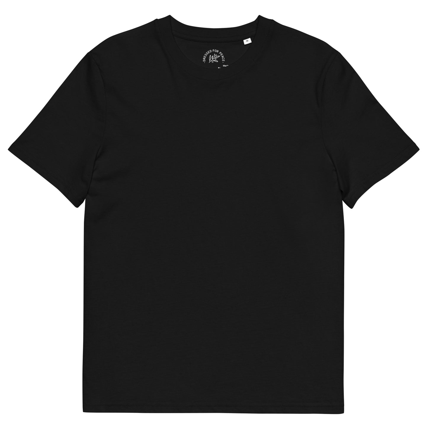 Black t-shirt on a white background