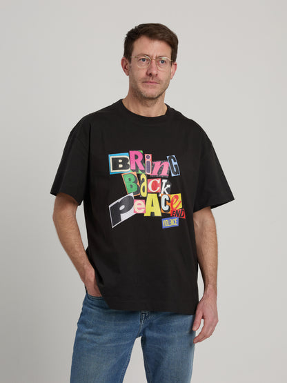 Men's Regular Fit T-Shirt with colorful Bring Back Peace print