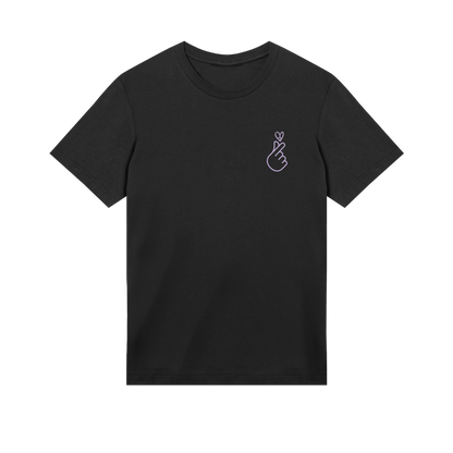 Women's organic shirt Finger Heart Peace print
