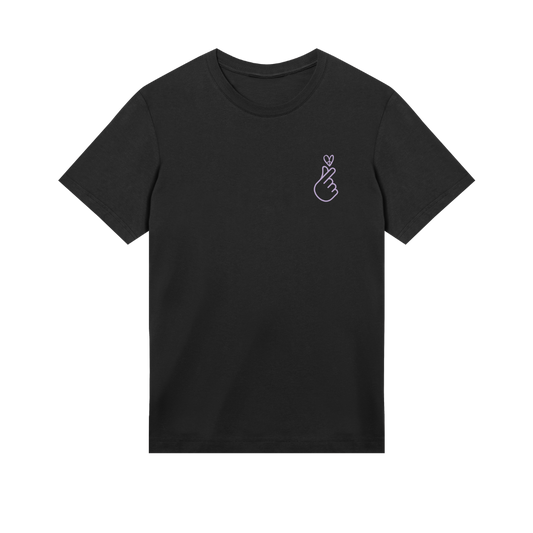 Women's organic shirt Finger Heart Peace print