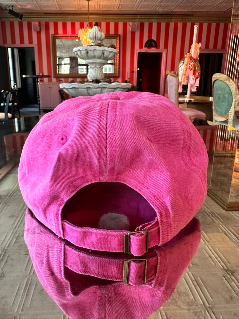 Smiling Peace is Possible embroidered Cap -  Vintage True Pink