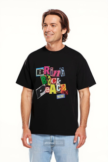 Men's Regular Fit T-Shirt with colorful Bring Back Peace print