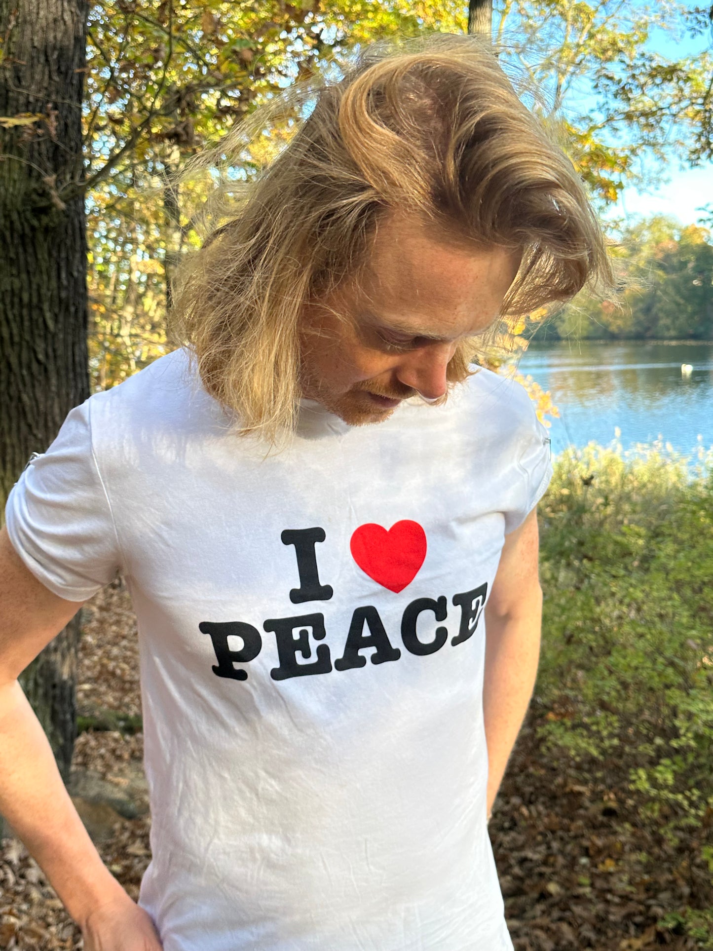 I heart Peace organic T-Shirt unisex and women style