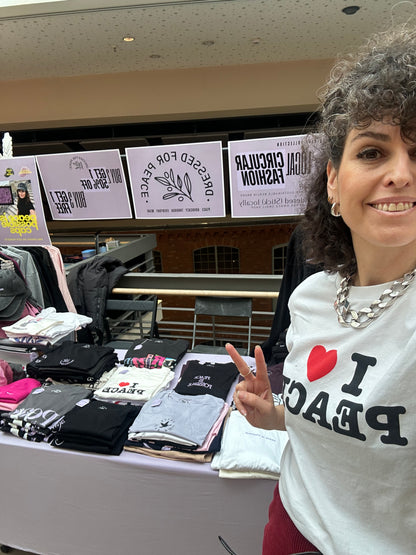 I heart Peace organic T-Shirt unisex and women style