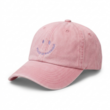 Smiling Peace is Possible embroidered Cap -  Vintage Dusky Pink