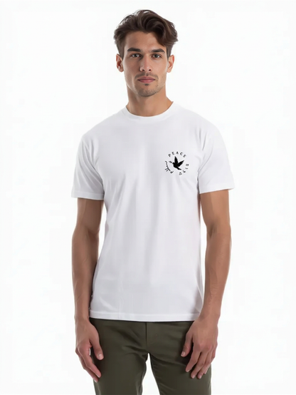 Men's  T-Shirt with middle east peace small print