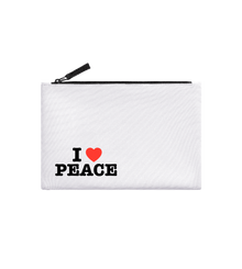 I heart peace white Grab Pouch