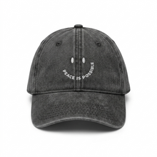 Smiling Peace is Possible embroidered Cap - Vintage Black
