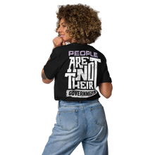 Unisex organic cotton t-shirt - People are NOT their governments back print