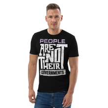 Unisex organic cotton t-shirt - People are NOT their governments front print